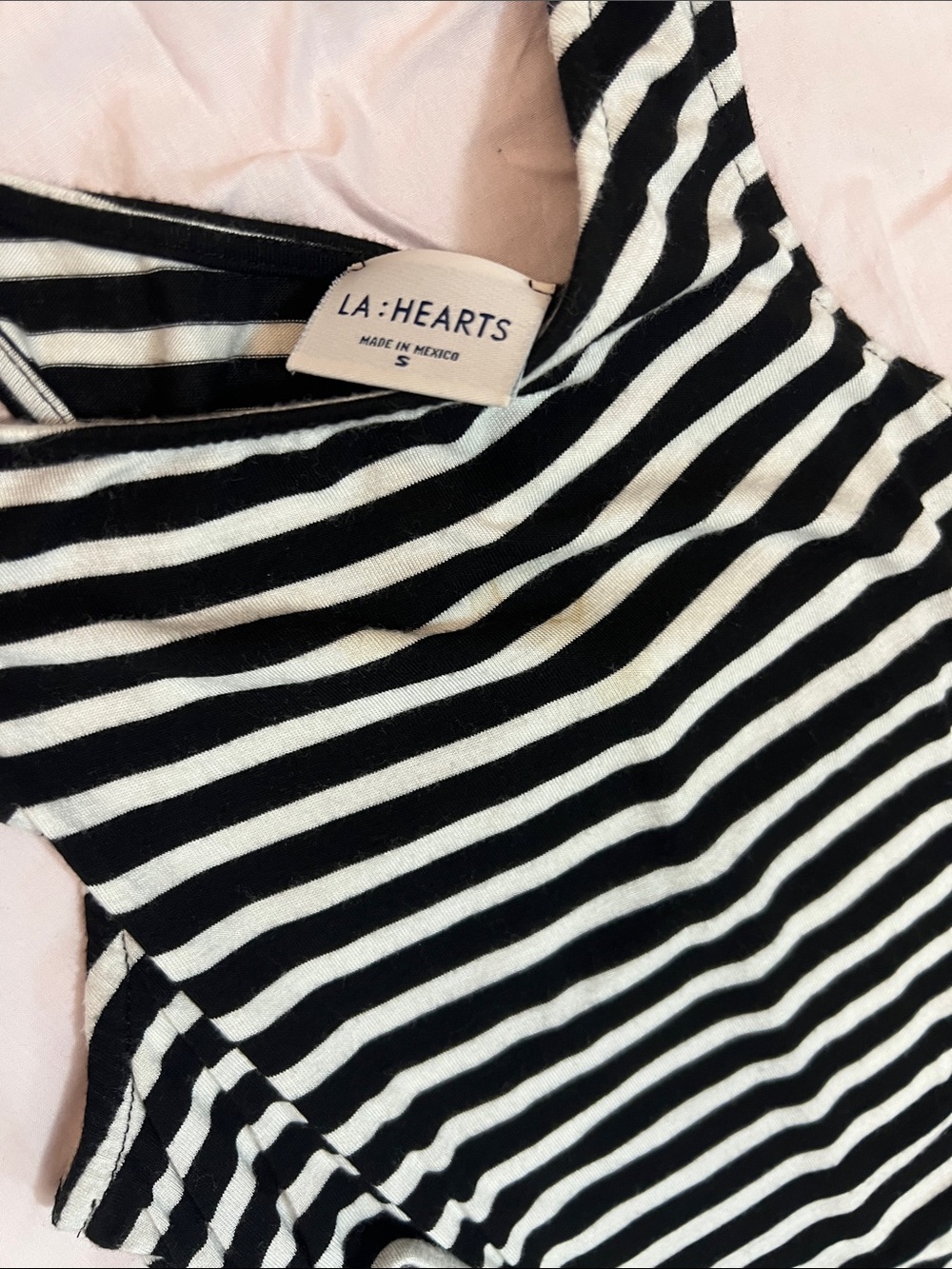 La Hearts Black and White Striped Racerback Maxi Dress - Picture 2 of 3